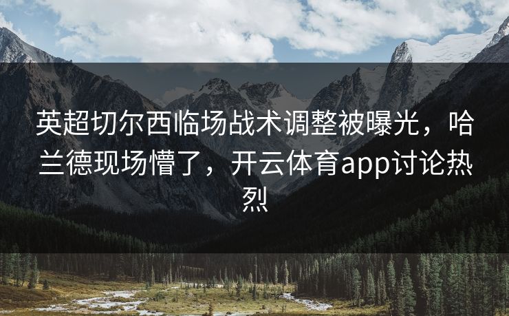 英超切尔西临场战术调整被曝光，哈兰德现场懵了，开云体育app讨论热烈