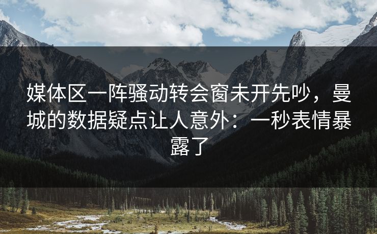 媒体区一阵骚动转会窗未开先吵，曼城的数据疑点让人意外：一秒表情暴露了